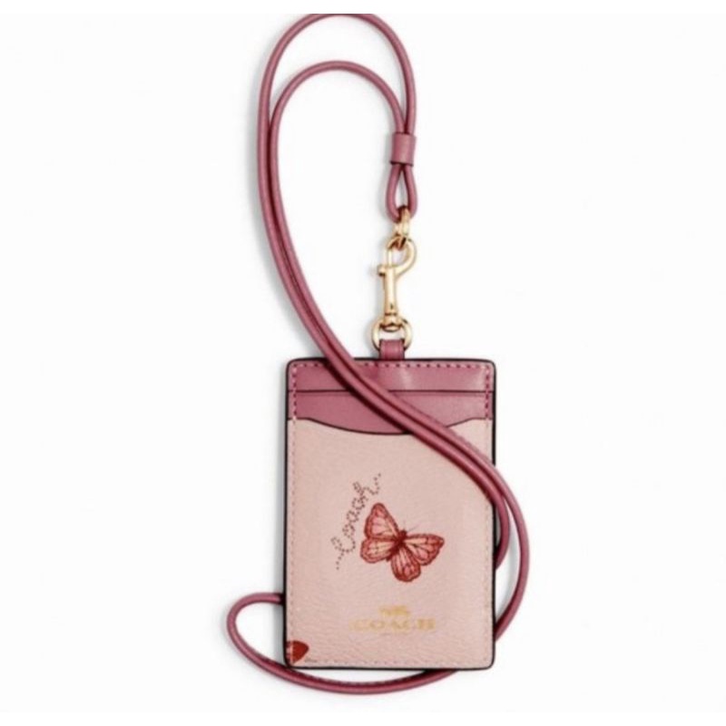 Coach Id Lanyard With Butterfly Print (2984)