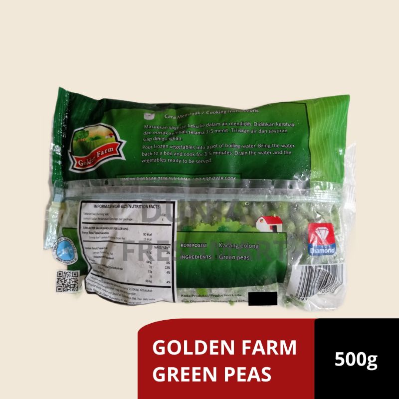 

RB GOLDEN FARM GREEN PEAS 500GR/1KG KACANG POLONG BEKU KACANG POLONG FROZEN POLONG SEGAR KACANG
