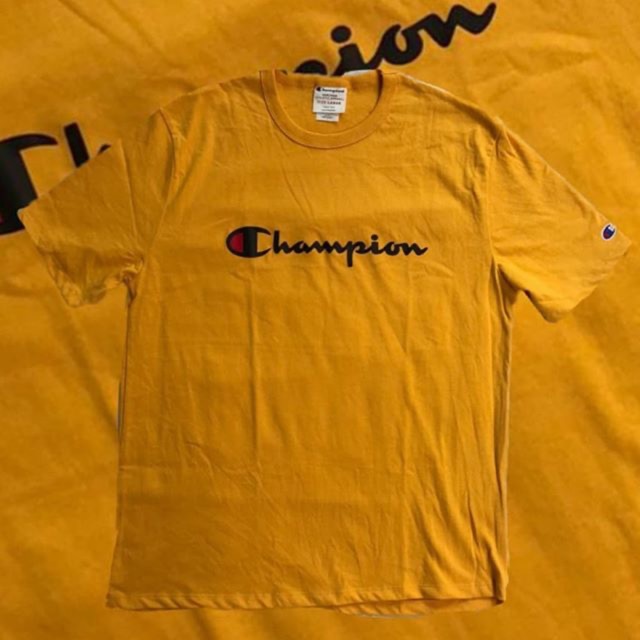 mustard champion t shirt