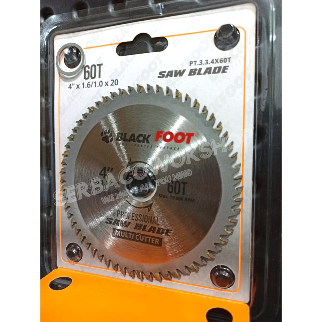 BLACKFOOT Mata Multi Cutter 4&quot; x 60 T Mata Potong Aluminium Kayu Termurah Berkualitas