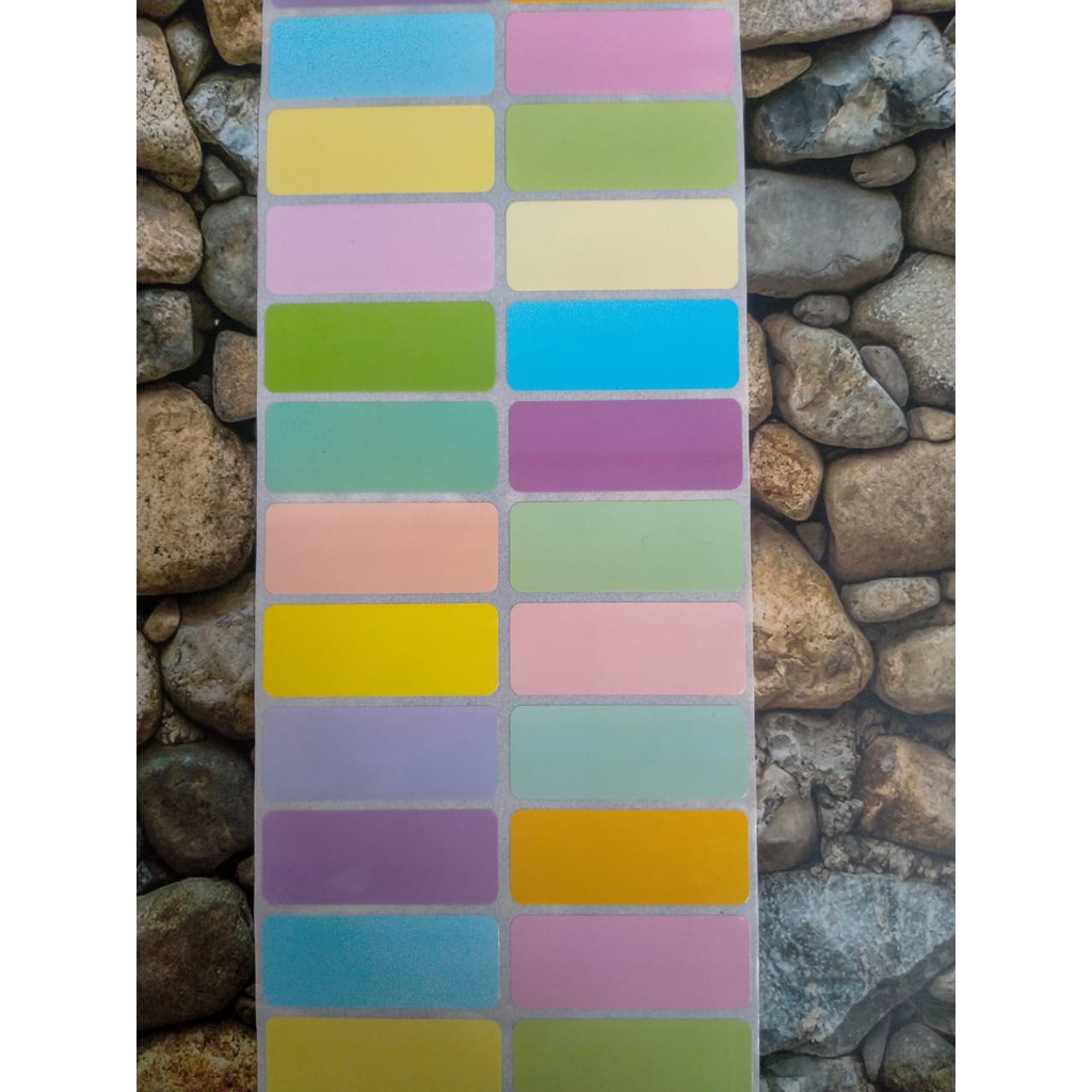 

STIKER LABEL NAMA WATERPROOF COLORFULL