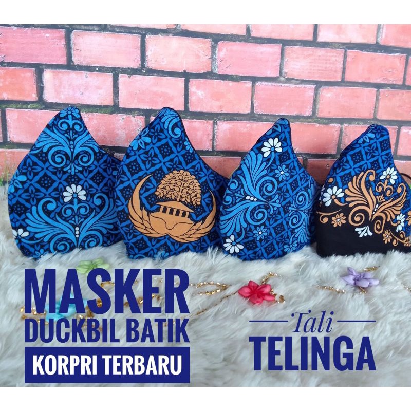 Masker duckbill batik KORPRI Terbaru