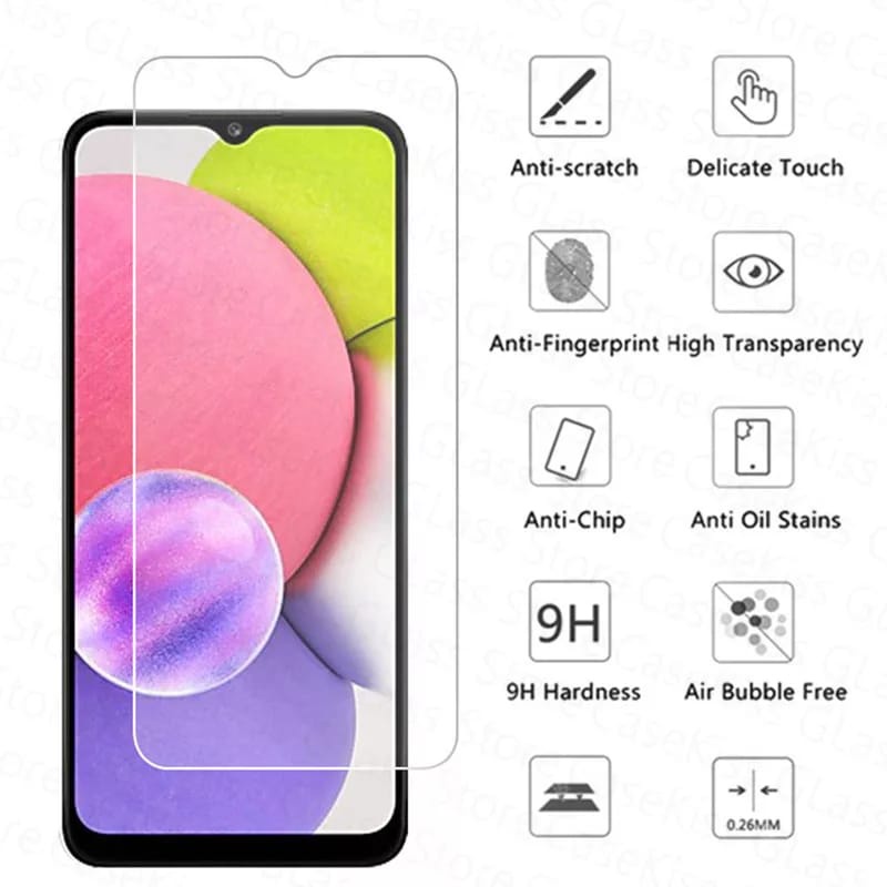 PROMO Tempered Glass SAMSUNG A03s Full Layar List Hitam&amp;Bening Screen Guard Protector Antigores Kaca