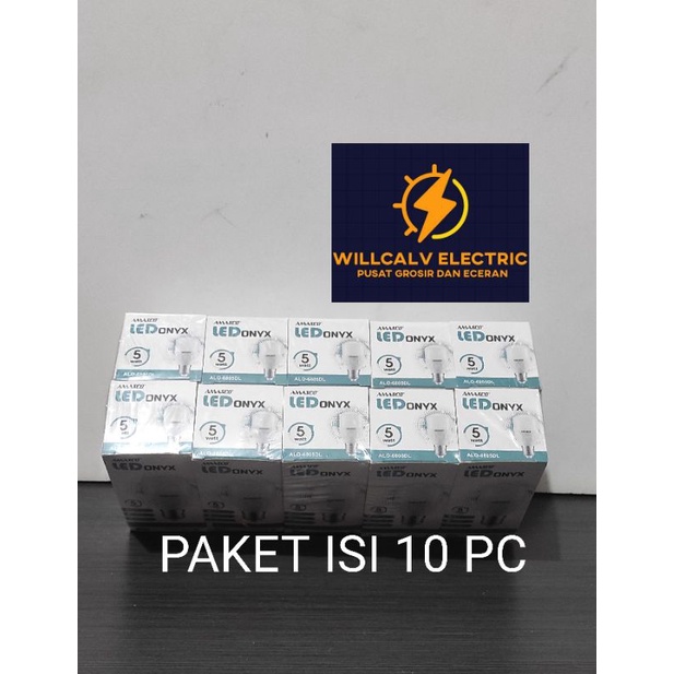 PAKET ISI 10 PC LAMPU LED AMASCO ONYX 5W 5 WATT CAHAYA PUTIH / AMASCO ONYX 5W 5 WATT