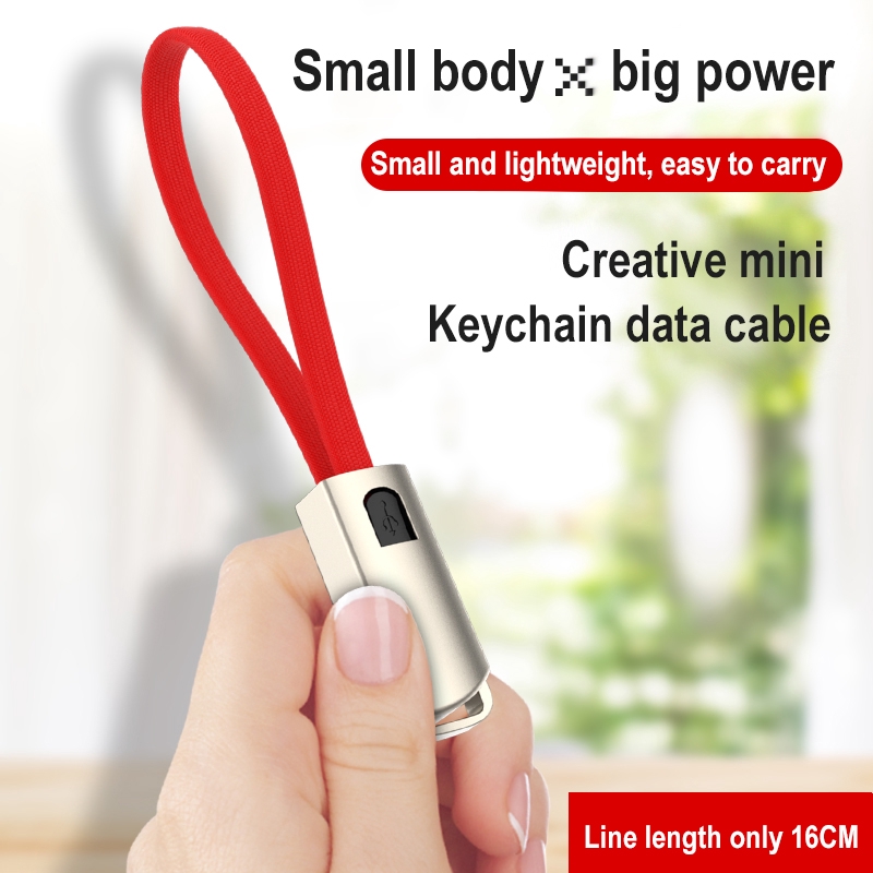 Gantungan Kunci Kabel Charger USB Tipe C / Micro USB Multifungsi Portable