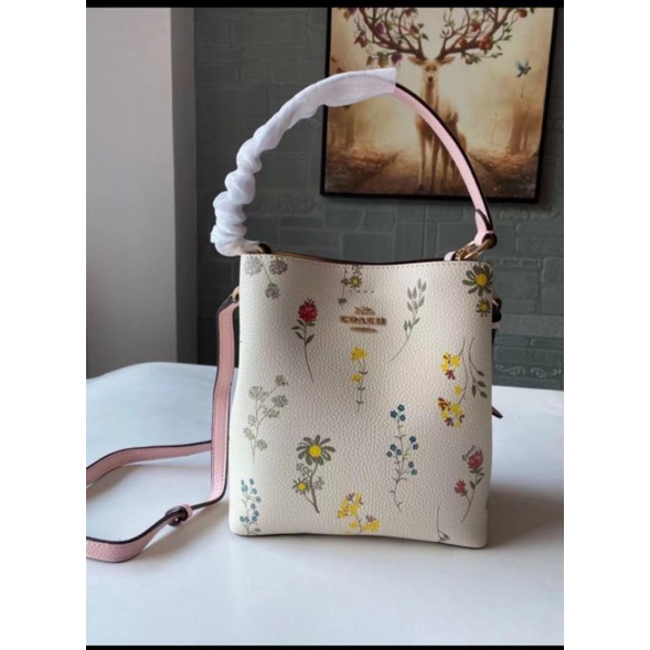 Coach Small Town Bucket Bag with Spaced wild Flower Print