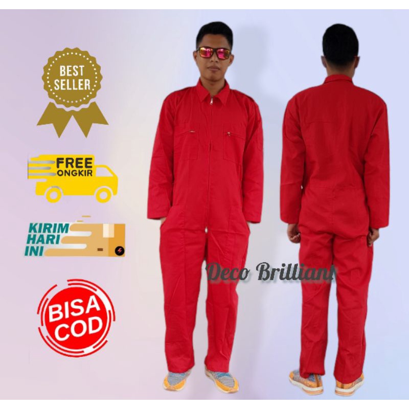 READY Katelpak polos / Seragam Mekanik Bengkel Proyek Kapal / wearpack coverall