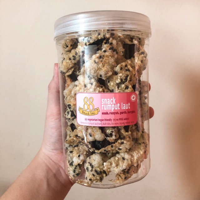 

Snack Rumput Laut Crispy Vegan Vegetarian 88 Snack Inc. Renyah Gurih Keripik Rumput Laut Enak Mantap