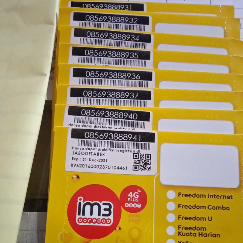 No Cantik IM3 Triple Tengah 8