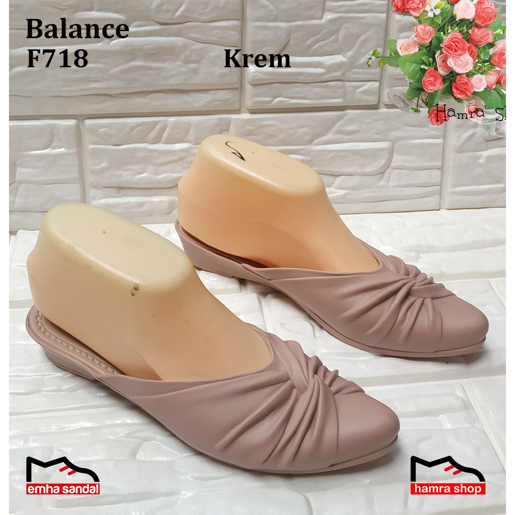 Balance F718 - Sepatu Sendal Wedges Wanita Karet Jelly