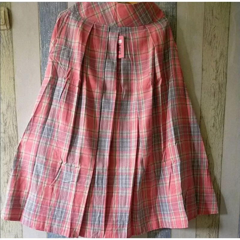 rok flanel kotak kotak