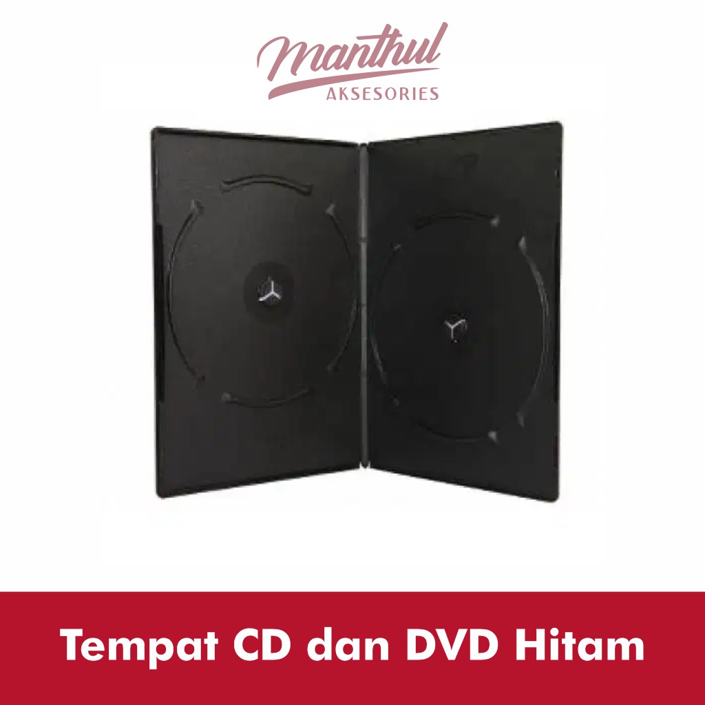 Tempat CD dan DVD Hitam Hitam 2 Disc