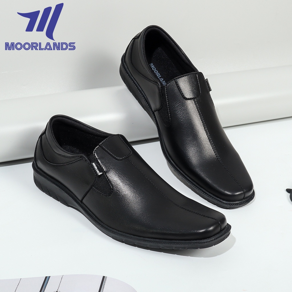 MOORLANDS ORIGINAL Sepatu Pantofel Pria Hitam Sepatu Kantor Pria Sepatu slip on