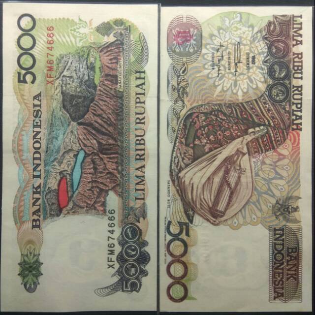 UANG KERTAS KUNO 5000 SASANDO TAHUN 1992