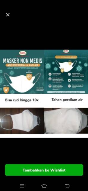 READY MASKER SRITEX NON MEDIS ORIGINAL BISA DICUCI