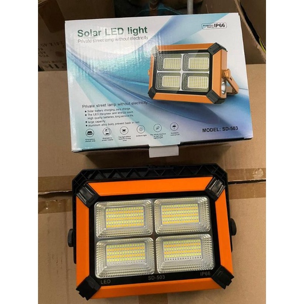 lampu sorot led emergency portable 200 watt 200w lampu sorot solar cell 200 watt cas listrik