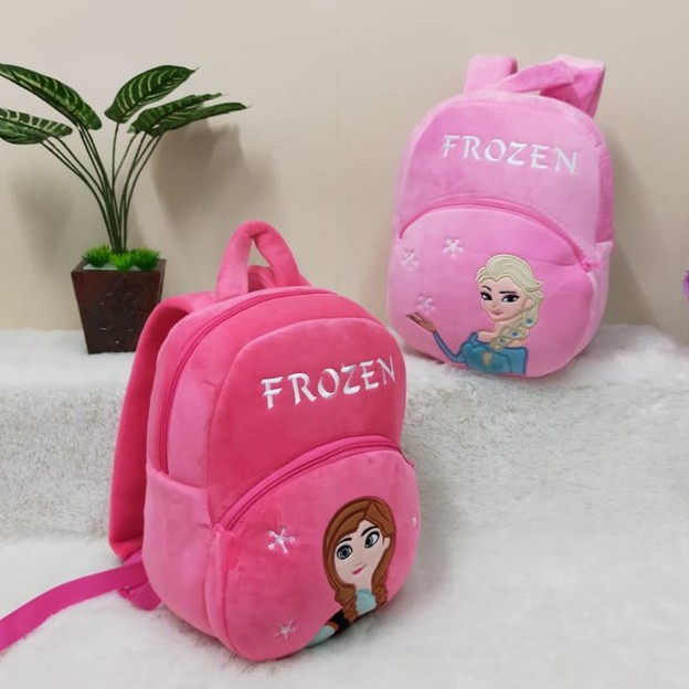 Toysopedia Tas Ransel Frozen Elsa Ana/Backpack Anak TK SD/Tas Karakter/Ransel Elsa/Kado Tas