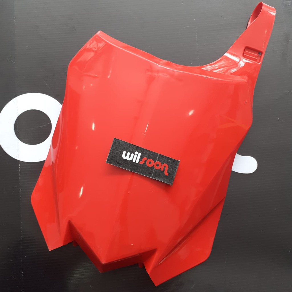 Cover Plat Number / Papan Nomor Start Kawasaki KX 250 Acerbis Merah