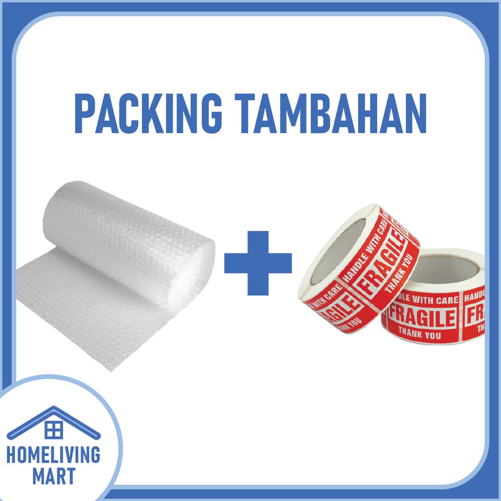 

HLM Packing Tambahan !!! Bubblewrap + Lakban Fragile Supaya Paket Lebih Aman