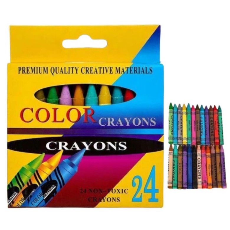 [DEASTORE] CRAYON KRAYON ISI 24 WARNA / PENSIL MEWARNAI 24 COLOR / CRAYON 24 COLOR / PENSIL WARNA NON TOXIC