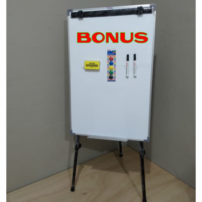 

Flipchart Magnetic Mj Board Uk 60X90 Cm Free Spidol Penghapus Kertas