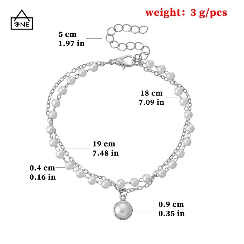 COD Fashion Korea Wanita Temperamen Manis Gelang Aksesoris Perhiasan Gelang Mutiara Ganda  A one