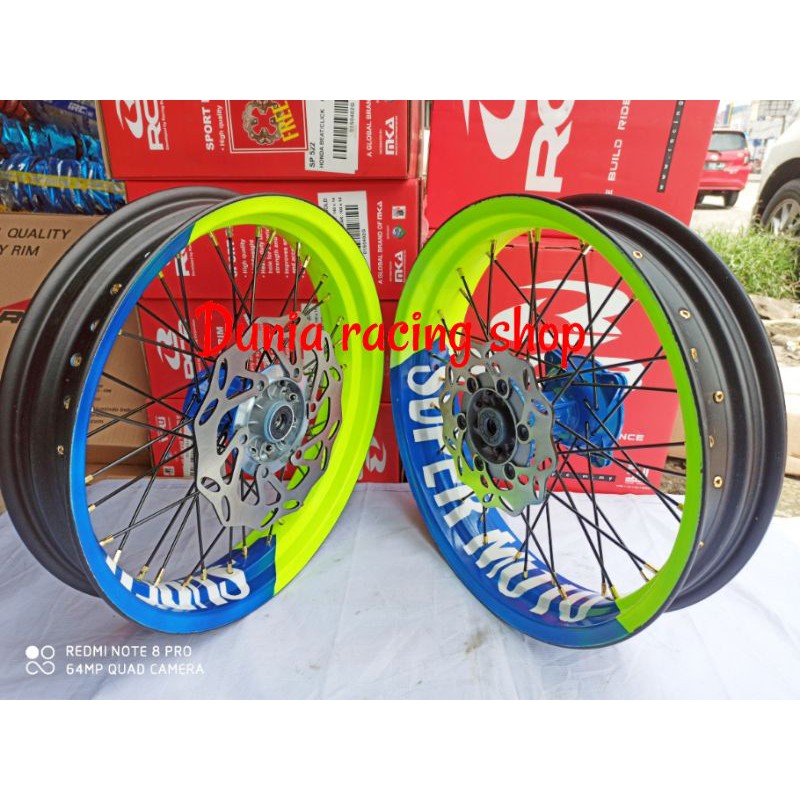 Paketan Velg Supermoto KLX 150 DTRACKER 150 Velg 17 Costum tulisan bisa request