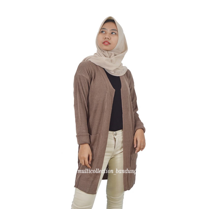 BELLE CARDY OVERSIZE / Cardigan Rajut Wanita / Cardigan Rajut / Long Cardigan /Baju Rajut Outer Knit-3