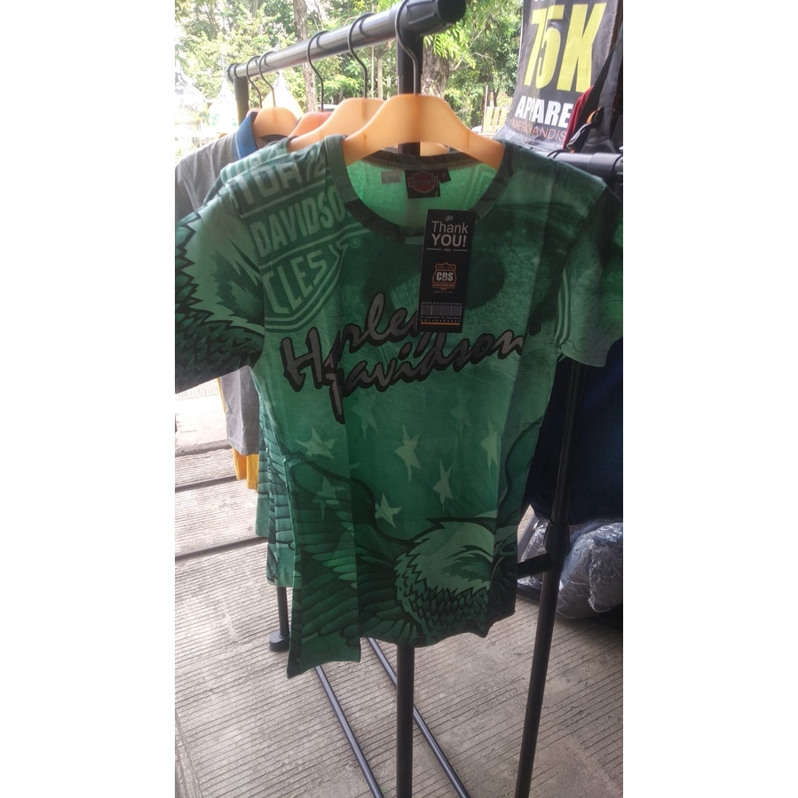 KAOS BAJU HARLEY DAVIDSON KAOS BIKERS WANITA COMBED