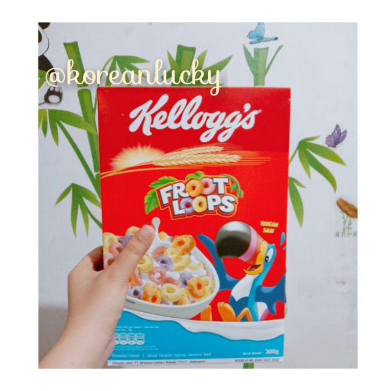 

KELLOGG'S FROOT LOOPS CEMILAN WARNA WARNI CEREAL ANAK FROOTLOOPS jagung gandum barli sereal sarapan Cereal