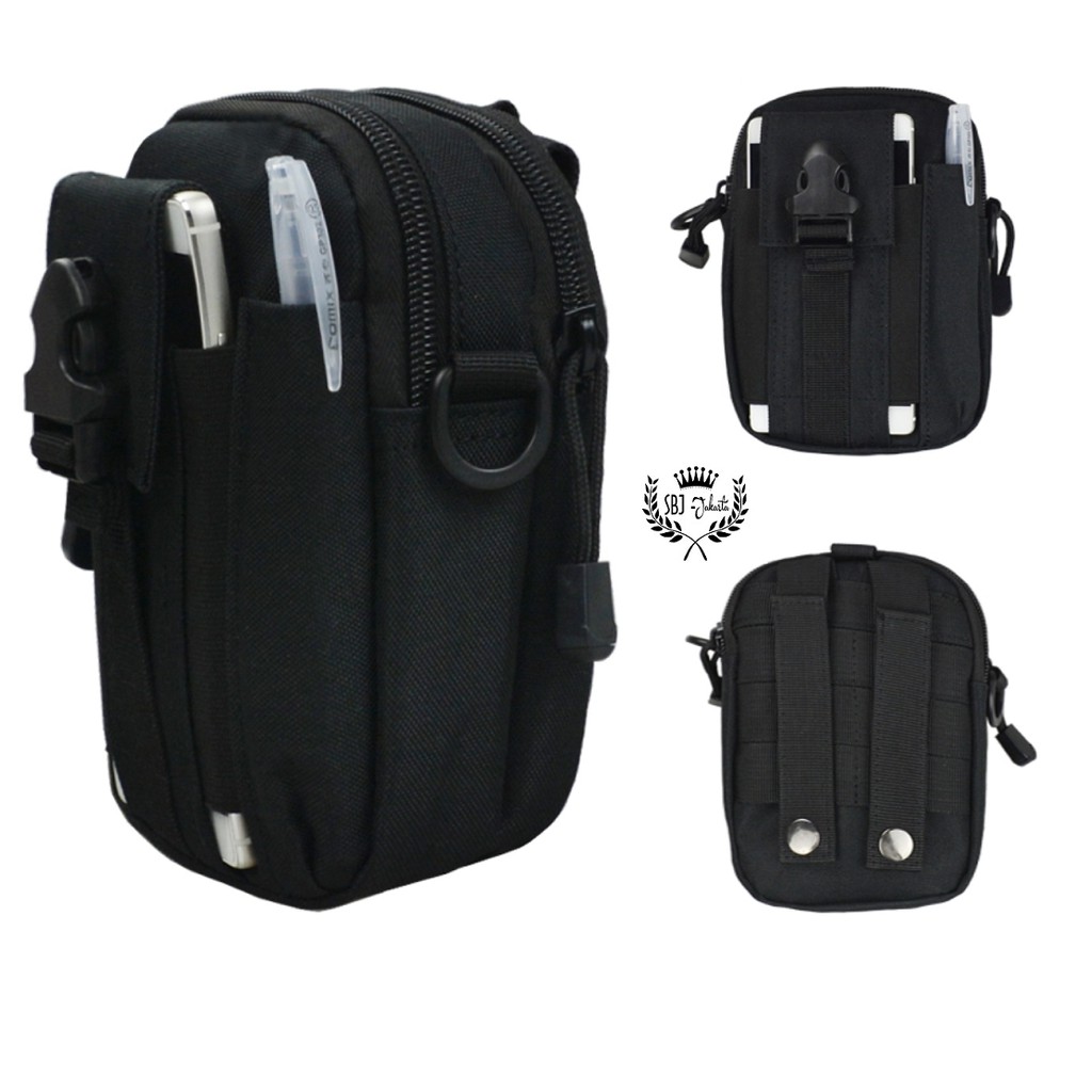 Tas pinggang Dompet Multifungsi Black Hawk Commandos dengan Tali Strap Bahu SB91