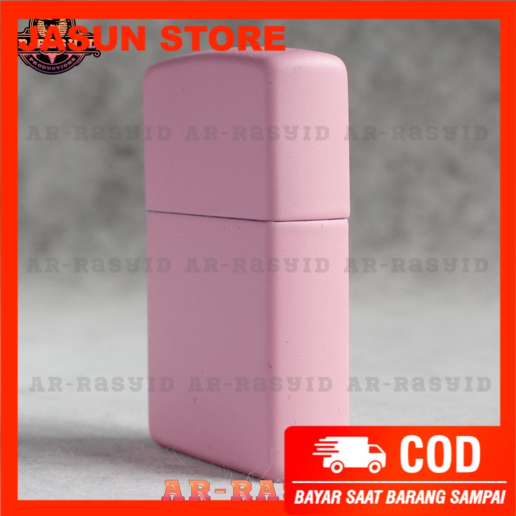 BISA COD! Korek Api Minyak Zippo Matte Pink Merah Muda Polos 238