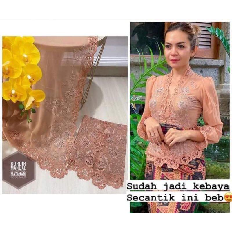 KAIN KEBAYA SEMI BORDIR MOTIF MATAHARI || BEST SELLER !!!