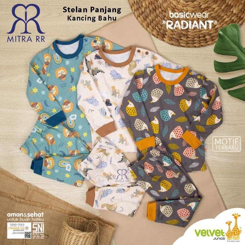 [TERBARU] Velvet Junior Setelan Oblong Panjang Savanna Soul Stelan Piyama Baju Tidur Anak Ukuran 1 - 10 Tahun