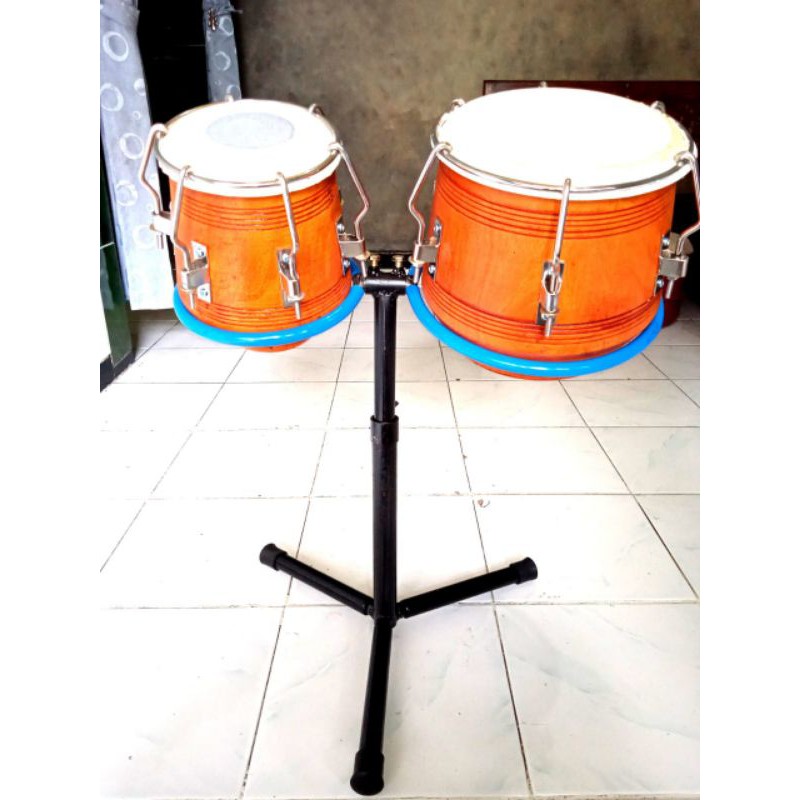 Kendang Tak Dut Ring PETIR 6 Chrome + Stand