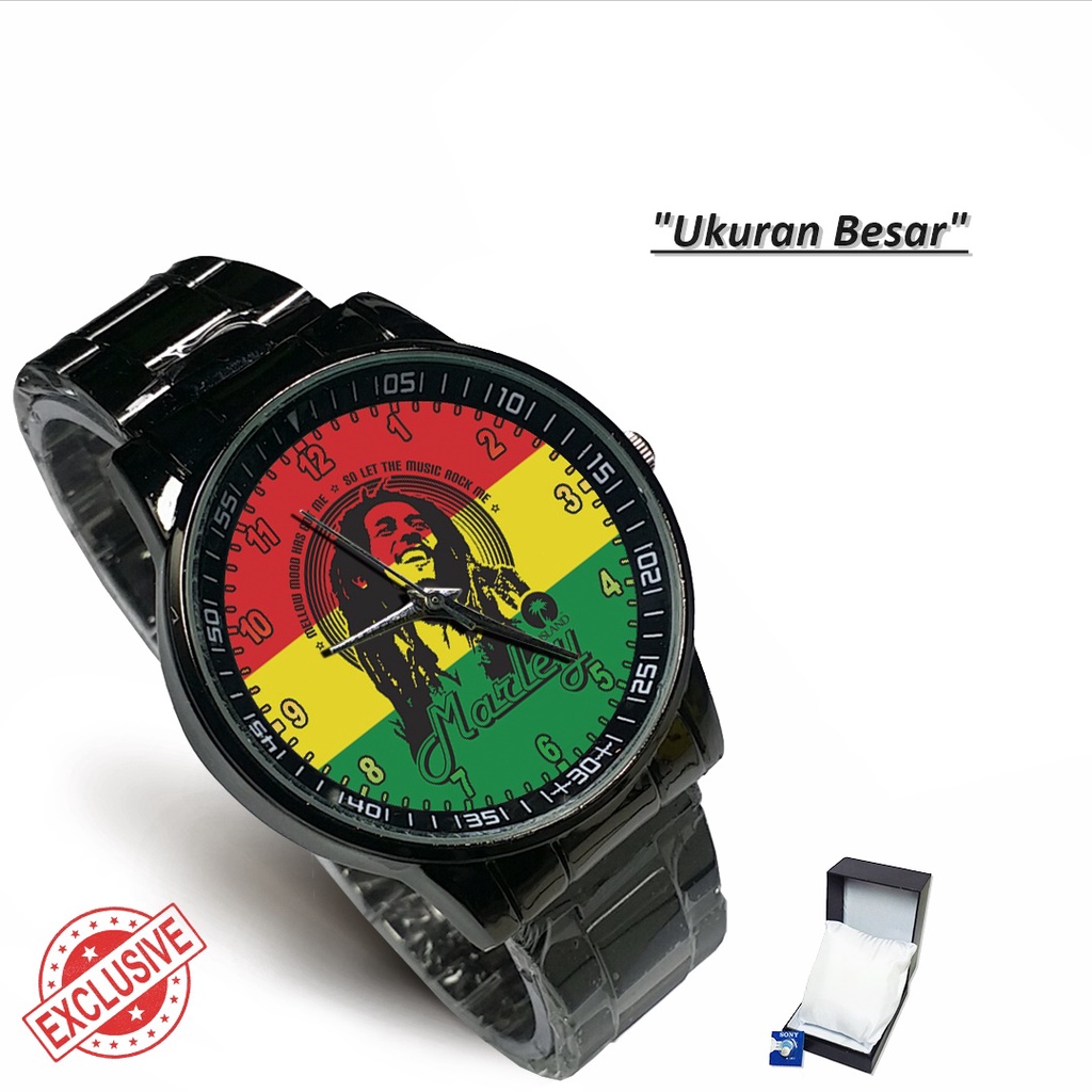 Jam Tangan Rantai Couple BOB MARLEY JAMAICA - 3 (Awesome)