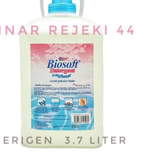 ☊ YURI BIOSOFT JERIGEN 3.7 LITER DETERGENT SOFTENER Sabun Cair Cuci Baju Pelembut Pakaian Halus ❇