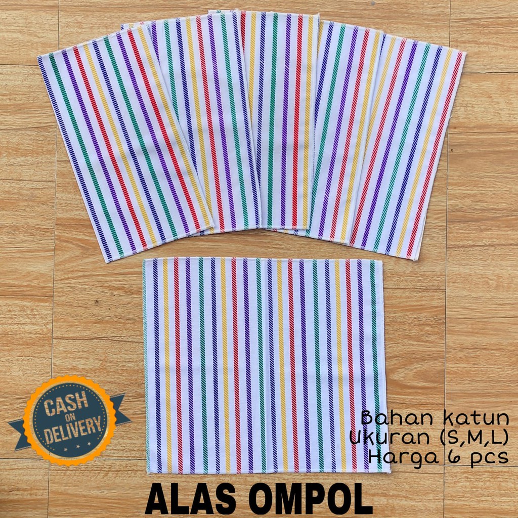 1/2 LUSIN (6 pcs) Alas ompol bayi TERLENGKAP harga grosir