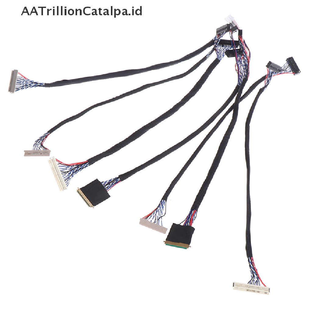 Aatrillioncatalpa 15pcs Kabel LVDS 10-65inch 20-50pin 6bit 8bit