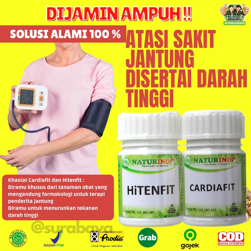 Obat Jantung Koroner Obat Jantung Lemah Telapak Tangan Berkeringat Obat Jantung Herbal Jamu Jantung Sesak Nafas Obat Herbal Perawatan Jantung Jantung sering Berdebar Nyeri Dada sebelah Kiri Tradisional BPOM CARDIAFIT Naturindo Surabaya-JANTUNG+DARAH TINGGI