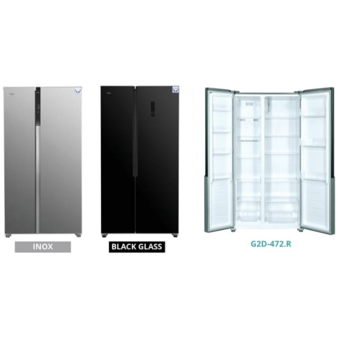 GEA Lemari Es Side By Side 472 Liter G2D-472 / Kulkas 2 Pintu 150 Watt G2D 472