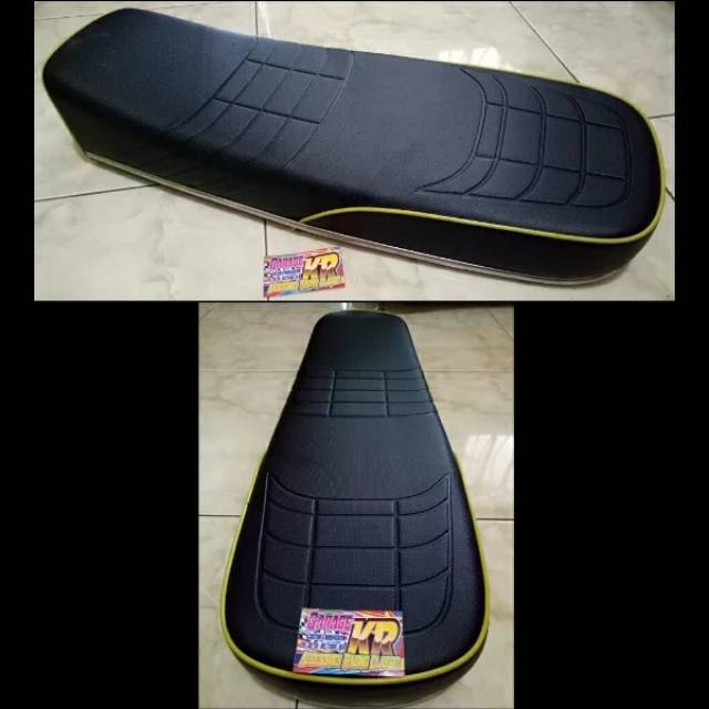 Jok CB Tipis Racing List Kuning