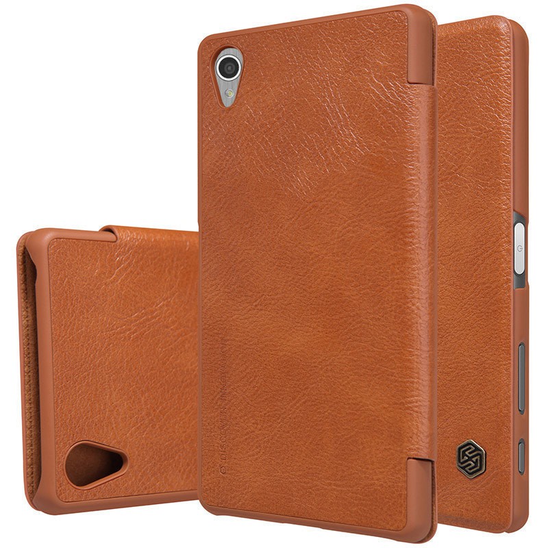Nillkin Sony Xperia X Performance Case Qin Leather Flip Cover - Brown