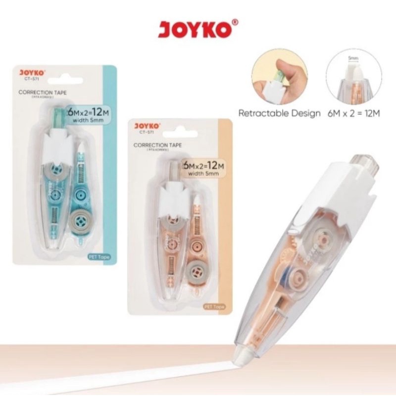 

Correction Tape Tip Ex Kertas Joyko CT-571