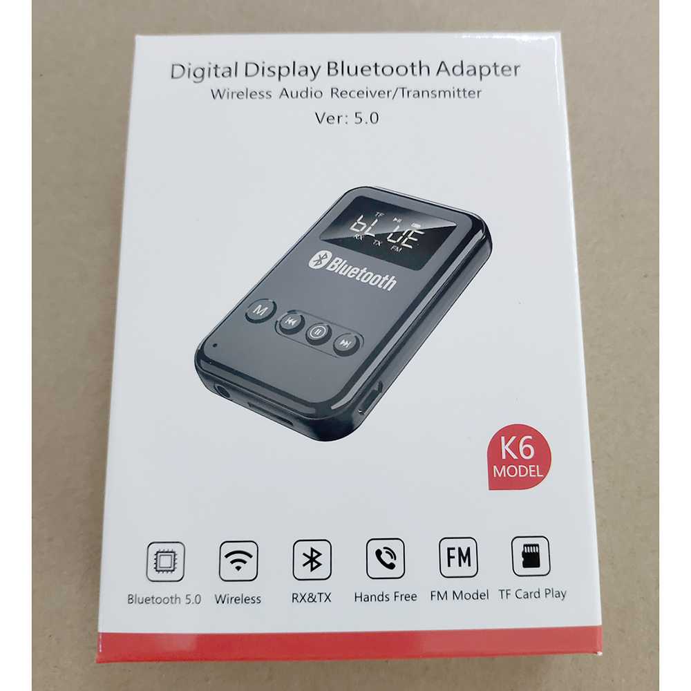 IDN TECH - TKXEC Audio Bluetooth 5.0 Transmitter Receiver Adapter AUX FM - K6