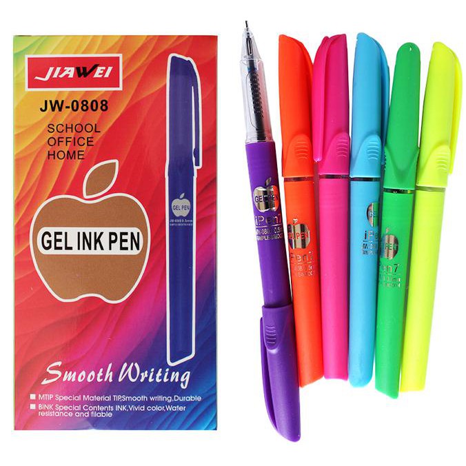 

Gel Pen Pena Jel Pulpen Hadiah Promosi 0.5MM Tipis Apple 0808 12 Pcs