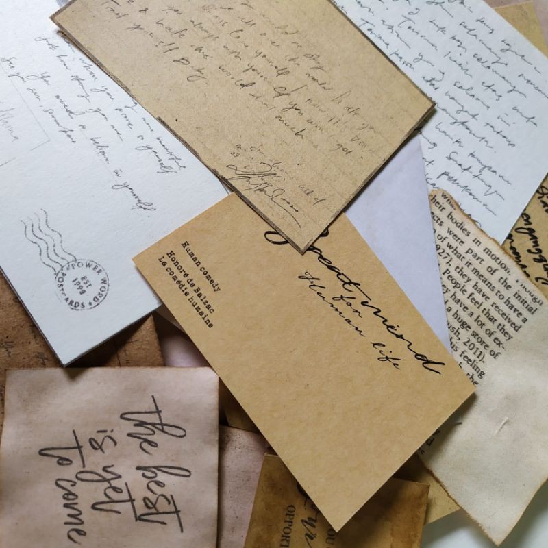

Kertas Vintage, Small Paper Journal, Printed Handwriting Paper