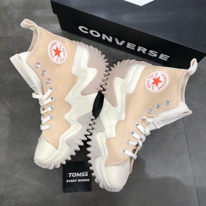 CONVERSE RUN STAR MOTION CANVAS PLATFORM - LIGHT TWINE / EGRET / MOUSE