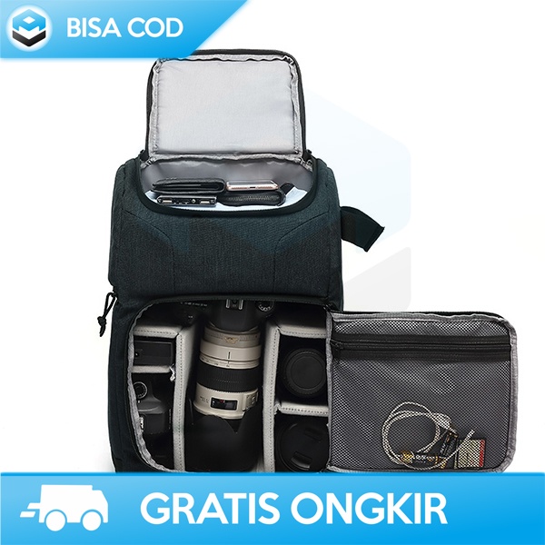 TAS PENYIMPANAN KAMERA DSLR CANON NIKON BY ANDOER BACKPACK WATERPROOF