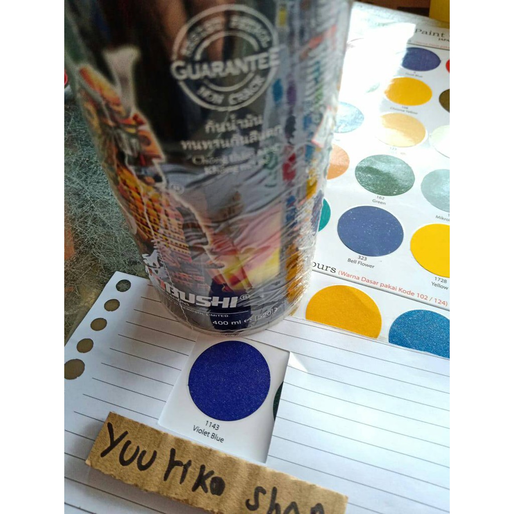 Pilok Samurai Cat Samurai Paint 1143 violet blue Pilox Cat biru violet